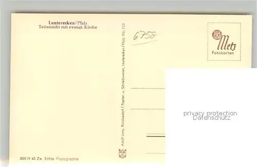 AK / Ansichtskarte Lauterecken Evangelische Kirche Lauterecken