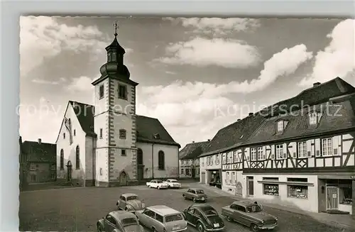 AK / Ansichtskarte Rockenhausen Marktplatz evangelische Kirche Rockenhausen