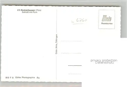 AK / Ansichtskarte Rockenhausen Schloss Park Rockenhausen