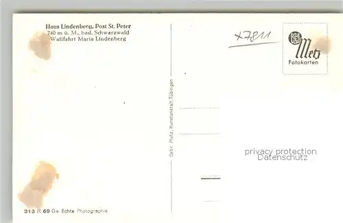 AK / Ansichtskarte St_Peter_Schwarzwald Haus Lindenberg St_Peter_Schwarzwald