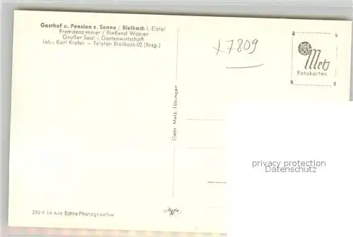 AK / Ansichtskarte Bleibach Gasthof Sonne Bleibach