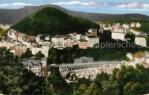 AK / Ansichtskarte Karlsbad_Eger Blick von Hubertusburg  Karlsbad_Eger