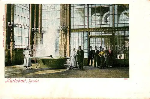 AK / Ansichtskarte Karlsbad_Eger Sprudel Karlsbad_Eger