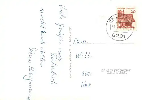 AK / Ansichtskarte Bad_Feilnbach Gesamtansicht mit Alpenpanorama Wendelstein Mangfallgebirge Wasserfall Ortsmotiv mit Kirche Brunnen Bad_Feilnbach