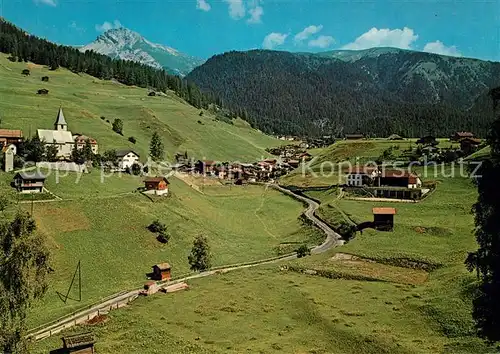 AK / Ansichtskarte Wiesen_Davos_GR mit Valbellahorn Wiesen_Davos_GR