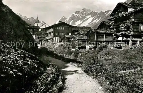 AK / Ansichtskarte Blatten_VS mit Sattelhorn und Schinhorn Blatten_VS