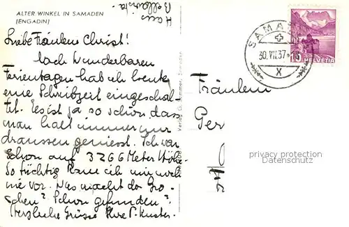 AK / Ansichtskarte Samaden Alter Winkel Samaden