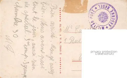 AK / Ansichtskarte Basel_BS Kaserne Basel_BS