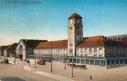AK / Ansichtskarte Basel_BS Badischer Bahnhof Basel_BS