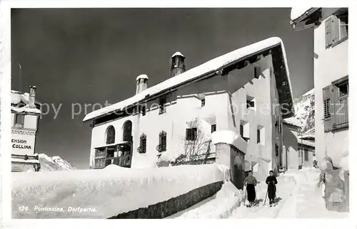 AK / Ansichtskarte Pontresina Dorfpartie Pontresina