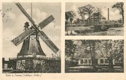 AK / Ansichtskarte Treia_Schleswig Windmuehle Meierei Landhaus Treia_Schleswig