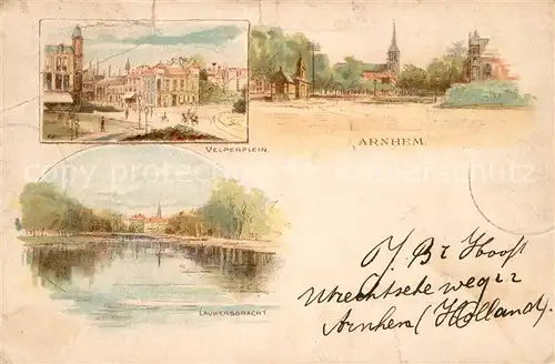 AK / Ansichtskarte Arnhem Velperplein Lauwersgracht Arnhem