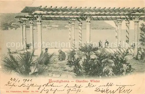 AK / Ansichtskarte Bordighera Giardino Winter Bordighera