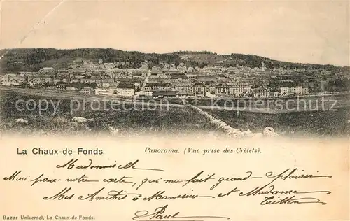 AK / Ansichtskarte La_Chaux de Fonds Panorama La_Chaux de Fonds