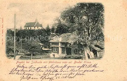 AK / Ansichtskarte Flueeli Ranft mit Wohnhaus vom seligen Bruder Klaus Flueeli Ranft