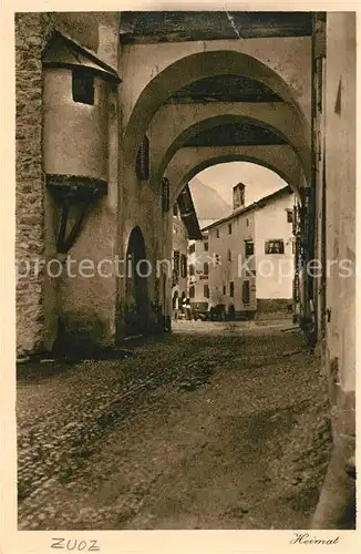 AK / Ansichtskarte Zuoz_GR Dorfgasse Zuoz_GR