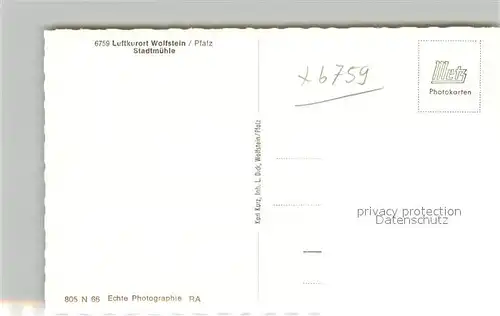 AK / Ansichtskarte Wolfstein_Pfalz Stadtmuehle Wolfstein_Pfalz