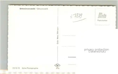 AK / Ansichtskarte Untersimonswald  Untersimonswald