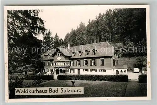 AK / Ansichtskarte Sulzburg_Freiburg Waldkurhaus  Sulzburg Freiburg