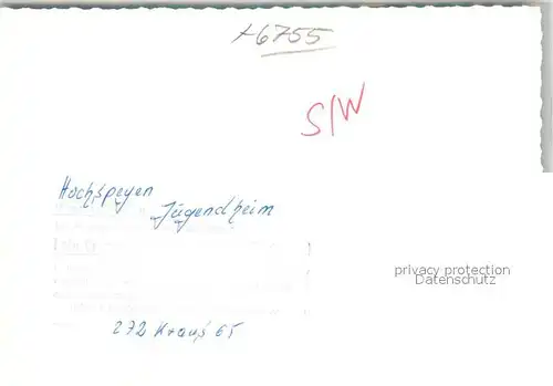 AK / Ansichtskarte Hochspeyer Jugendheim Hochspeyer