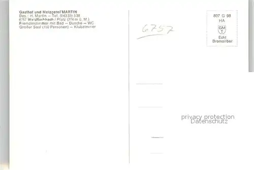 AK / Ansichtskarte Waldfischbach Burgalben Gasthof Martin Waldfischbach Burgalben