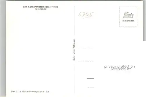 AK / Ansichtskarte Hochspeyer Strandbad Hochspeyer