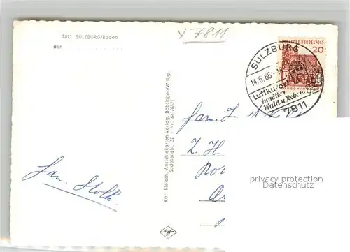 AK / Ansichtskarte Sulzburg_Freiburg  Sulzburg Freiburg