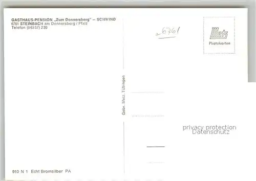 AK / Ansichtskarte Steinbach_Donnersberg Gasthaus Donnersberg Schwind Steinbach Donnersberg