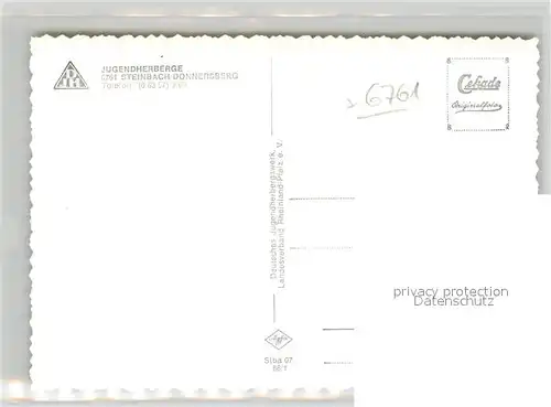AK / Ansichtskarte Steinbach_Donnersberg Jugendherberge Steinbach Donnersberg