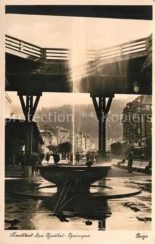 AK / Ansichtskarte Karlsbad_Eger Sprudel Springer Karlsbad_Eger