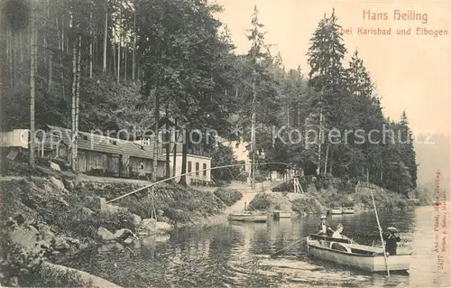 AK / Ansichtskarte Karlsbad_Eger Restaurant Hans Heiling Elbogen  Karlsbad_Eger