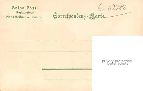 AK / Ansichtskarte Karlsbad_Eger Restaurant Hans Heiling Elbogen  Karlsbad_Eger