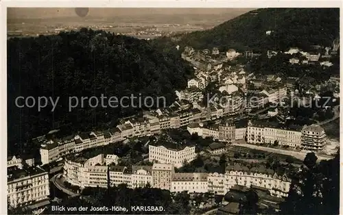 AK / Ansichtskarte Karlsbad_Eger Blick von der Josefshoehe  Karlsbad_Eger