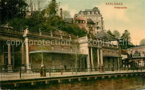 AK / Ansichtskarte Karlsbad_Eger Felsenquelle Karlsbad_Eger