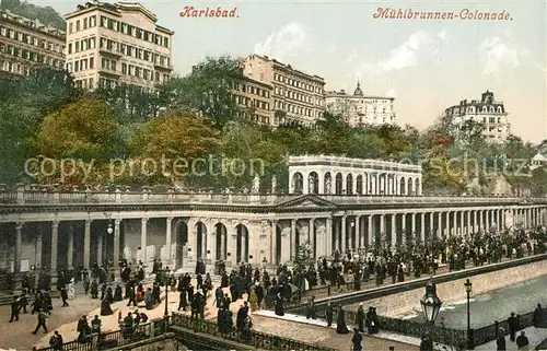 AK / Ansichtskarte Karlsbad_Eger Muehlbrunnen Colonade  Karlsbad_Eger