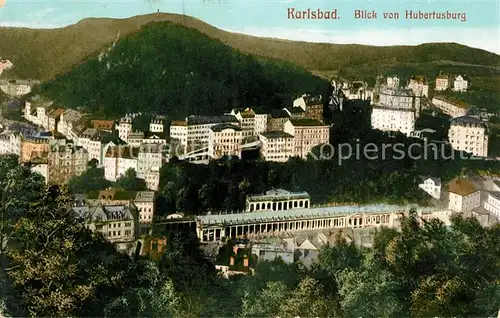AK / Ansichtskarte Karlsbad_Eger Blick von Hubertusburg Karlsbad_Eger