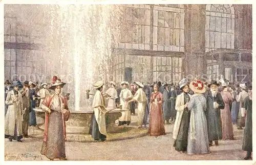 AK / Ansichtskarte Karlsbad_Eger Sprudel Kuenstlerkarte Hans Soetzinger  Karlsbad_Eger
