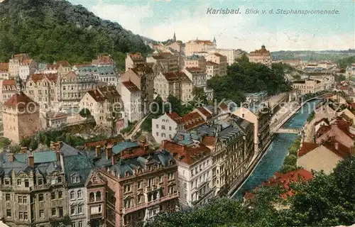 AK / Ansichtskarte Karlsbad_Eger Blick von der Stephanspromenade  Karlsbad_Eger