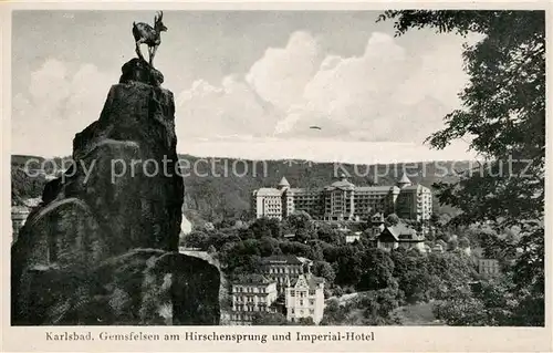 AK / Ansichtskarte Karlsbad_Eger Gemsfelsen am Hirschensprung Imperial Hotel  Karlsbad_Eger