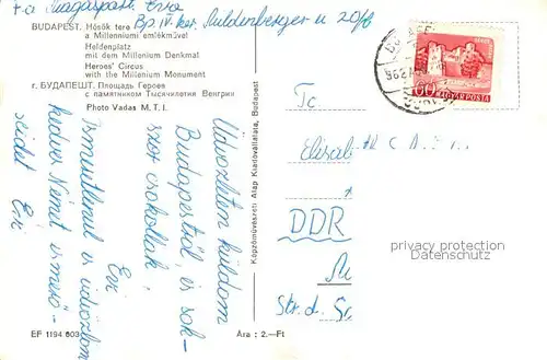 AK / Ansichtskarte Budapest Heldenplatz Millenium Denkmal Budapest