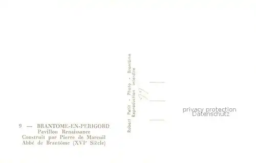 AK / Ansichtskarte Brantome Pavillon Renaissance Abbe de Brantome Brantome