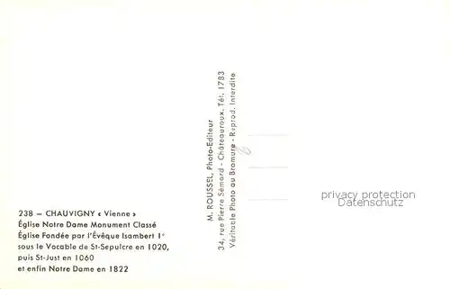 AK / Ansichtskarte Chauvigny Eglise Notre Dame Monument Classe Chauvigny