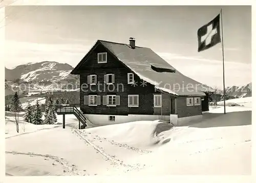 AK / Ansichtskarte Oberberg_Schwyz Ski und Ferienheim Oberberg Schwyz