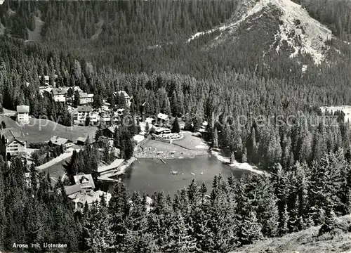 AK / Ansichtskarte Arosa_GR mit Untersee  Arosa_GR