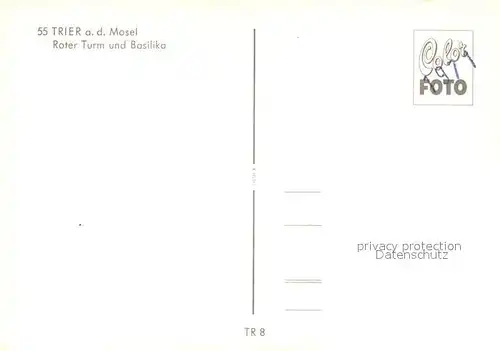 AK / Ansichtskarte Trier Roter Turm Basilika Trier