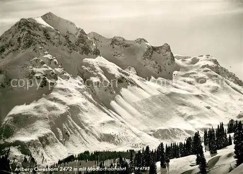 AK / Ansichtskarte Arlberg Omeshorn Madlochabfahrt Arlberg