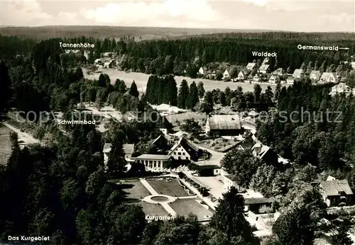 AK / Ansichtskarte Villingen Schwenningen Kurgebiet Fliegeraufnahme Villingen Schwenningen