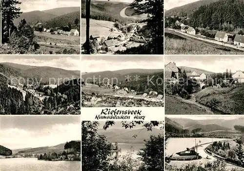 AK / Ansichtskarte Riefensbeek Kamschlacken Landschaftspanorama See Ortsansichten Riefensbeek Kamschlacken