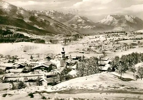 AK / Ansichtskarte Reit_Winkl Winterpanorama mit Blick zum Kaisergebirge Reit_Winkl