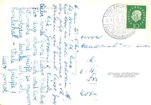 AK / Ansichtskarte Amorbach_Miltenberg Ortsansicht mit Kirchen 